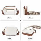 Small Crossbody Purse for Women Triple Zip, Color Matching Multifunctional Zipper Crossbody Bag, Small Square Bag PU Shoulder Bag, - SJB-DIAMOND ELITES