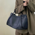 Large capacity top handle bag, casual minimalist popular versatile tote purse, retro commuter tote bag, shoulder bag with crossbody strap