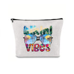 Linen printed cosmetic bag, cosmetic lipstick storage bag, small simple zipper evening clutch bag, - SJB-DIAMOND ELITES