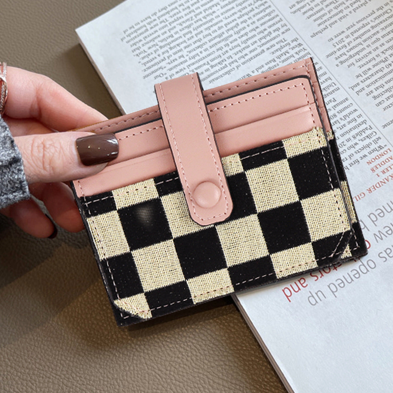 Small card bag female, exquisite high-end compact driver's license card holder, multi-functional canvas ultra-thin card holder - SJB-DIAMOND ELITES