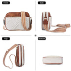 Vintage popular embroidered grid small women crossbody bag,Small Crossbody Purse for Women Triple Zip, - SJB-DIAMOND ELITES