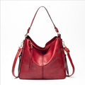 Large vegan leather hobo handbag for women with detachable long strap SHOMICOBOUTIQUE