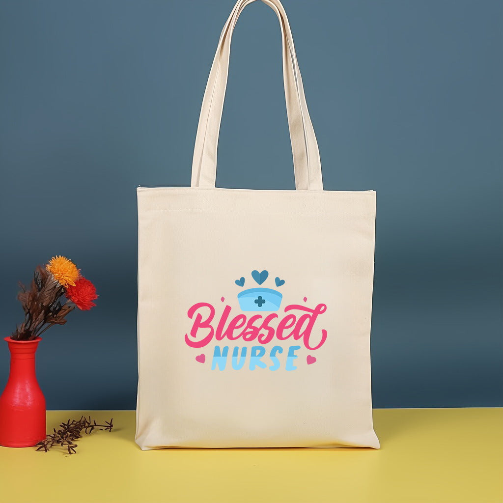 Canvas printed shoulder bag, fashionable and lightweight shopping bag, large-capacity cotton bag 2pcs hobo. - SJB-DIAMOND ELITES