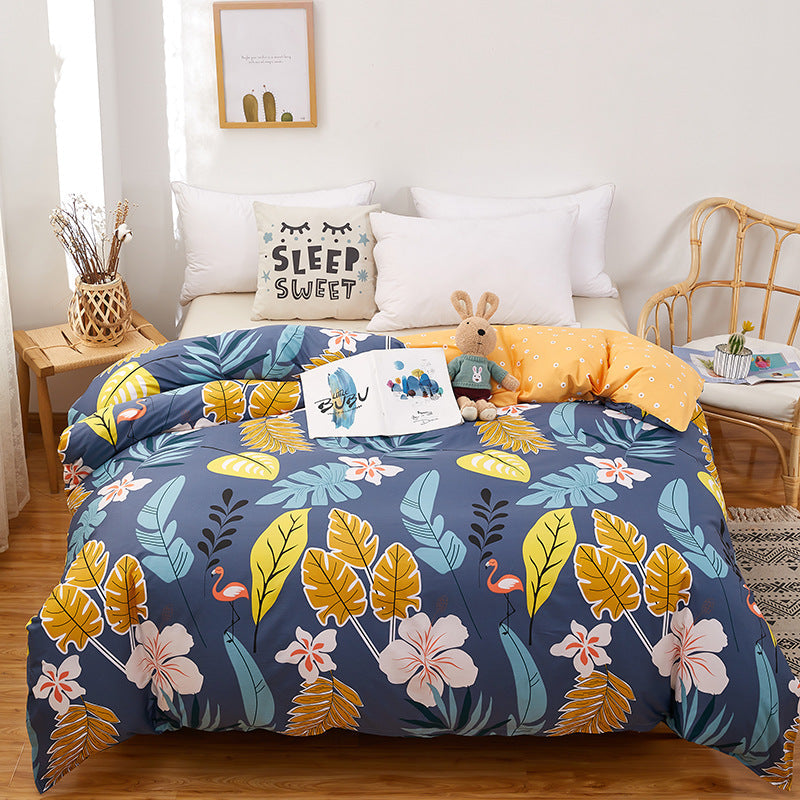 Cotton Duvet Cover One-piece Wholesale Pure Single Double Student Dormitory Bed Sheet Four-piece Set Pi-Mart