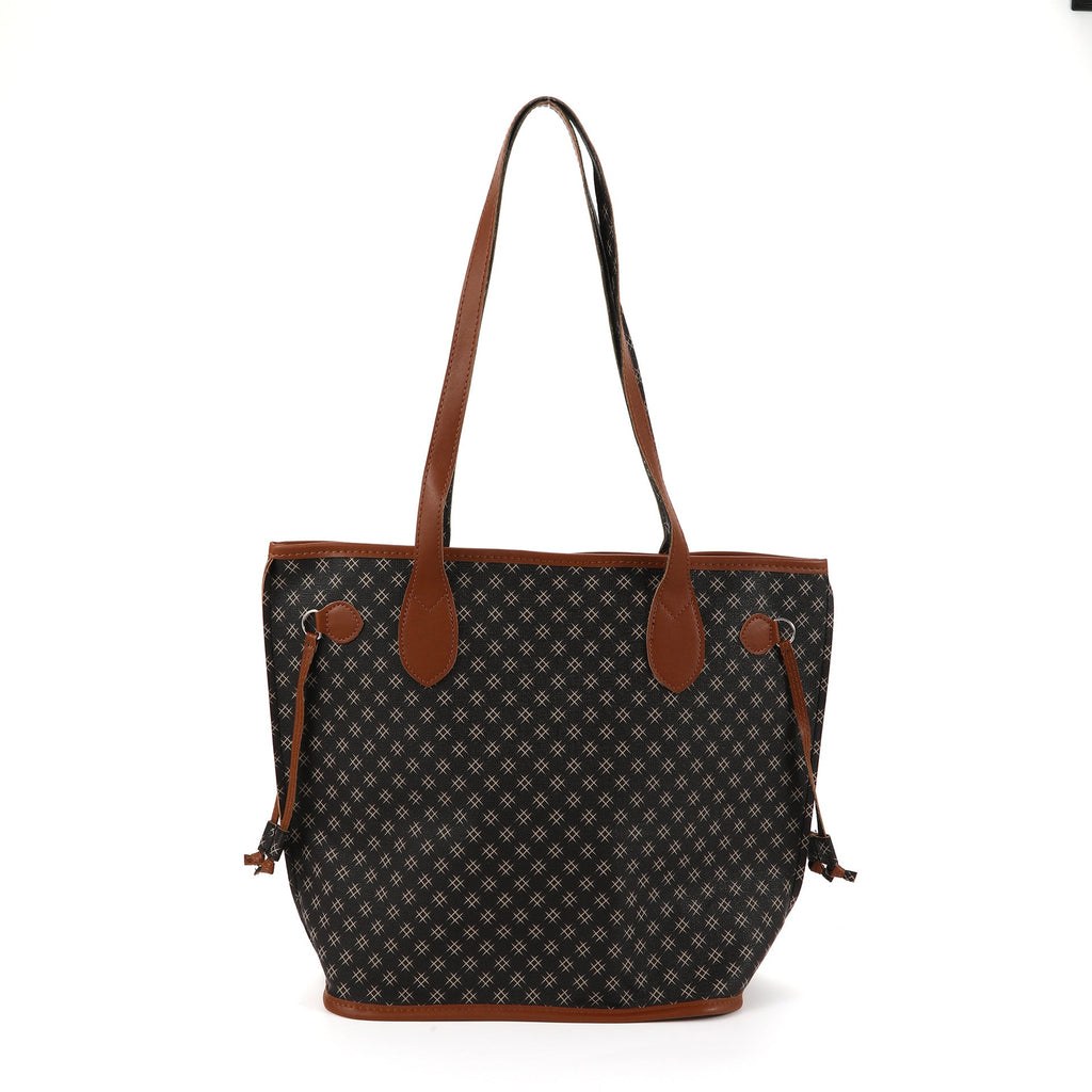 Ladies printed shoulder bag, versatile large capacity casual tote bag, big shoulder hobo bag - SJB-DIAMOND ELITES