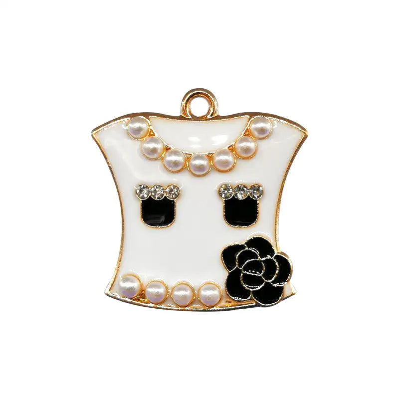 Metal Hole Shoes Flower Shoe Buckle Alloy Pearl