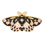 Cartoon Cute Moth Butterfly Insect Golden M Badge Biology Subject Student Bag Ornament Brooch Accessories