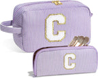 Travel Makeup Bag, Chenier Striped Makeup Bag, 2 in 1 lightweight makeup bags,Makeup bags, travel makeup bags,Makeup bag organizers,Makeup bags, small - SJB-DIAMOND ELITES