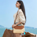 Tassel straw small crossbody bag seaside beach bag holiday crossbody shoulder bag evening clutch bag ladies - SJB-DIAMOND ELITES