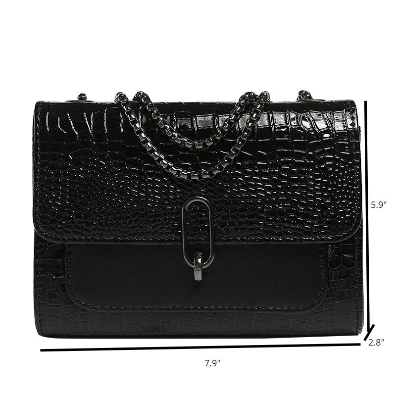 Crocodile Camellia Chain bag crossbody shoulder - SJB-DIAMOND ELITES