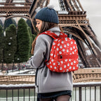 Nylon waterproof printed backpack, stylish large capacity women's travel backpack purse, storage backpack, - SJB-DIAMOND ELITES