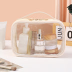 Ladies woven tote cosmetic bags, lightweight makeup bags,Business trip Transparent toiletries bag, Cosmetics storage bag, Transparent Cosmetic Bag, - SJB-DIAMOND ELITES