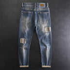 Retro Beggar Ripped Patch Jeans For Men Lootquake LLC