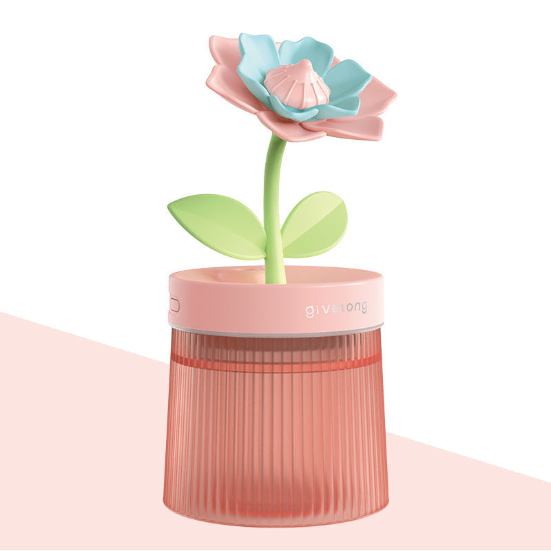 Flower Air Humidifier Small Night Lamp Usb Pi-Mart
