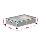 Bed Bottom With Lid Metal Fabric Pull-out Folding Clothes Shoes Book Storage Box Pi-Mart
