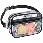 PVC Transparent Fanny Pack – Outdoor Sports Mobile Phone Bag, Gym Transparent Storage Fanny Pack, Visual Portable Waterproof Waist Bag, Transparent Chest Bag - SJB-DIAMOND ELITES