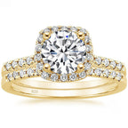 925 Inlaid 7mm Round Zircon Set Simulation Diamond Ring Pi-Mart
