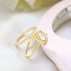925 Inlaid 7mm Round Zircon Set Simulation Diamond Ring Pi-Mart