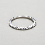 S925 Sterling Silver Light Luxury Row Diamond Ring