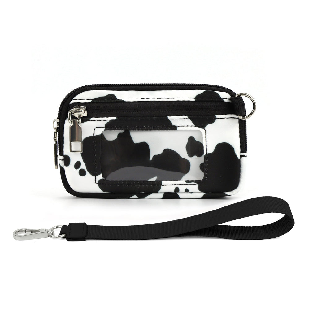 Transparent PVC Large Card Bag – Wrist Bag with Compartments for Bank Card & Change Storage, Portable Wristlet Purse