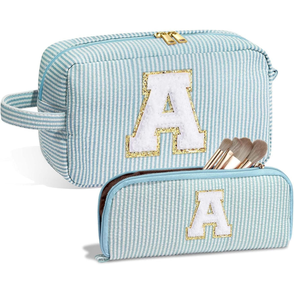 Travel Makeup Bag, Chenier Striped Makeup Bag, 2 in 1 lightweight makeup bags,Makeup bags, travel makeup bags,Makeup bag organizers,Makeup bags, small - SJB-DIAMOND ELITES
