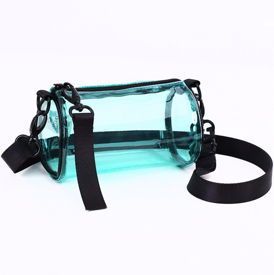 PVC waterproof drum crossbody bag, Transparent small crossbody bag, - SJB-DIAMOND ELITES
