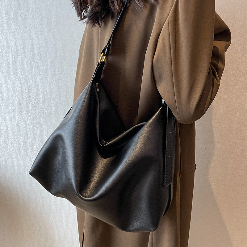 Hobo bag for women, solid color fashion large capacity shoulder bag, crossbody bag casual versatile commuter tote bag - SJB-DIAMOND ELITES