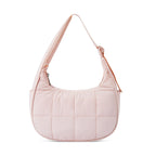 Nylon bag large capacity women's armpit bag, down bag versatile shoulder bag, solid color silk cotton handbag, puffer bag hobo - SJB-DIAMOND ELITES