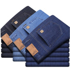 Thin Summer Cotton Elastic Ice Silk Quality Mid-high Waist Jeans Lootquake LLC