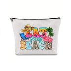 Linen printed cosmetic bag, cosmetic lipstick storage bag, small simple zipper evening clutch bag, - SJB-DIAMOND ELITES