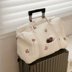 Embroidered travel bags, large capacity duffle bags, tote duffle bags, boston bags, weekender purses for travel - SJB-DIAMOND ELITES