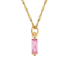 Color Twelve Birthstone Necklace Electroplating Pi-Mart