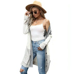 Women’s Cardigan Sweater Coat - Button Front Long Knit - Winter Chic