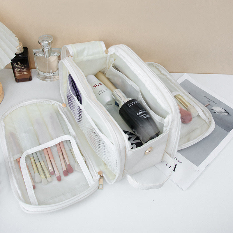 Makeup bag with compartments, Multifunctional cosmetic bag women's large capacity, portable storage bag, partition travel toilet bag, makeup bag organizer, - SJB-DIAMOND ELITES