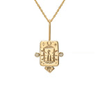 Tarot Titanium Steel Necklace Inlaid Zircon Stainless Steel Pi-Mart