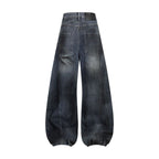 Retro Washed Ripped Deconstruction Stitching Design Straight Jeans Lootquake LLC