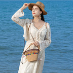 Holiday small straw bag, shoulder bag women's beach bag, small woven bag large capacity handbag hobo - SJB-DIAMOND ELITES
