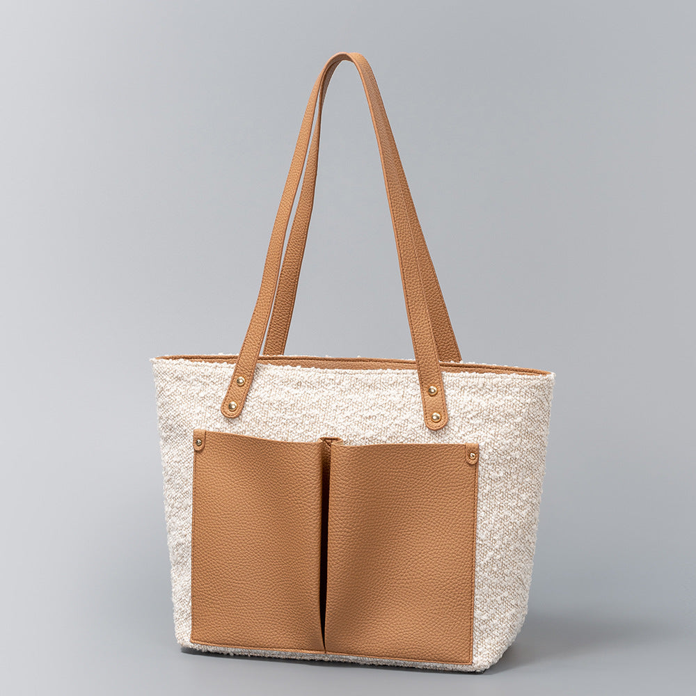 Large capacity handbag, bag for women pu, tote bag, retro commuter shoulder bag for women - SJB-DIAMOND ELITES