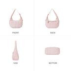 Nylon bag large capacity women's armpit bag, down bag versatile shoulder bag, solid color silk cotton handbag, puffer bag hobo - SJB-DIAMOND ELITES