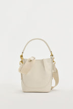 Elegant Bundle Closure Portable Hobo Bag - Stylish Crossbody Broadband Drawstring Bucket Bag
