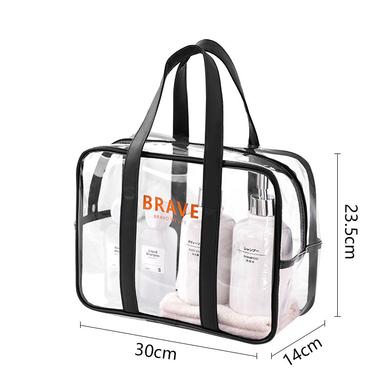 Waterproof beach bag, wet and dry separation fitness bag, toiletry bag, storage goggles, swimsuit swimming bag, Transparent Cosmetic Bag, - SJB-DIAMOND ELITES