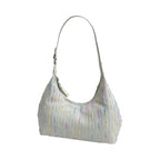 Chic Knitted Underarm Bag - Stylish Women's Summer Canvas Shoulder Bag & Small Girls Handbag Hobo