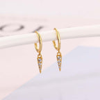 Flash Diamond Triangle Cone Earrings - Punk Style Women's Earrings - SJB-DIAMOND ELITES