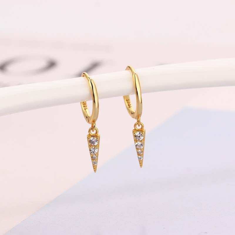 Flash Diamond Triangle Cone Earrings - Punk Style Women's Earrings - SJB-DIAMOND ELITES