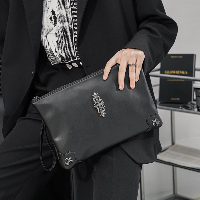 Men's stylish fashion evening clutch bags rivet messenger bags iPad wrist bags, wristlet purses,