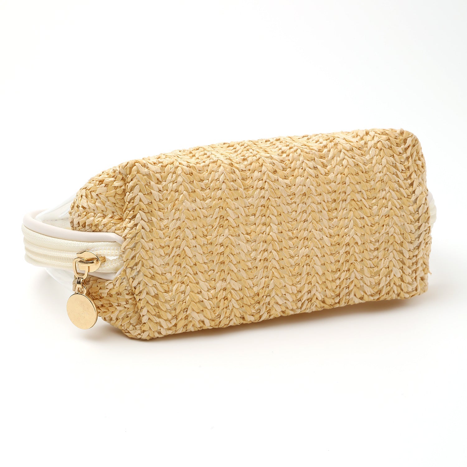 Travel makeup bag,Makeup bag organizers,Makeup bags small, woven cosmetics storage bag, portable waterproof cosmetic bag, small straw travel storage bag - SJB-DIAMOND ELITES