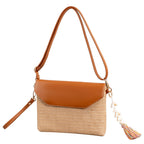 Tassel straw small crossbody bag seaside beach bag holiday crossbody shoulder bag evening clutch bag ladies - SJB-DIAMOND ELITES