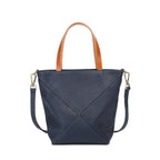 Elegant Genuine Leather Shoulder Bag - Stylish Folding Geometric Bucket Bag & Large Capacity Tote for Women hobo