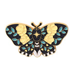 Cartoon Cute Moth Butterfly Insect Golden M Badge Biology Subject Student Bag Ornament Brooch Accessories