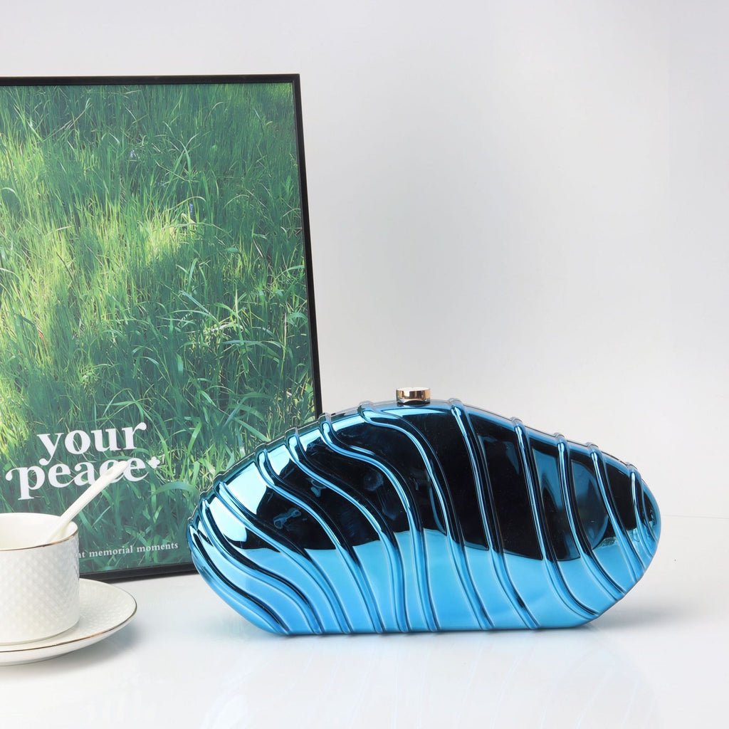 Acrylic Striped Minimalist Chain Banquet Bag, Evening Purse, Evening Bags for Women Formal, Clutch Purse, Clutch Purse Casual, - SJB-DIAMOND ELITES